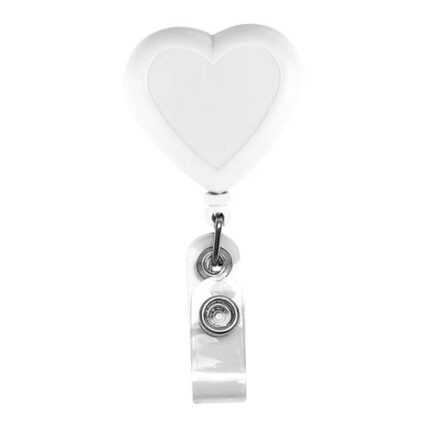 Portagafete Corazón Blanco, marca la diferencia con la impresión distintiva con promocionales gdl