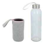 Cilindro de vidrio gaper gris, regalos promocionales de línea ejecutiva con estilo clásico y funcional