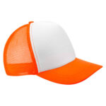 Artículos personalizados disponibles para impresión directa o digital, gorra trucker naranja neon