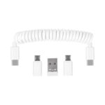 Cable de carga spira blanco, diseños en artículos publicitarios que cumplen con tus objetivos