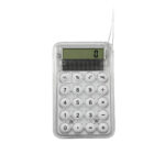 Calculadora zuel blanco, regalos empresariales de línea moderna con terminados limpios y sensacionales