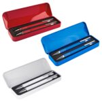 Set cobalt, merchandising empresarial con terminados y colores institucionales