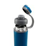 Termo boulder azul, líneas modernas de regalos promocionales con equilibrio entre costo y presentación
