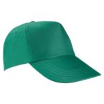 Merchandising empresarial con equilibrio entre costo, calidad y diseño, gorra beziers verde
