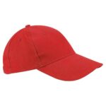 Regalos publicitarios con presentación refinada para entrega institucional, gorra sándwich rojo