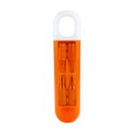 Opciones en productos promocionales para reforzar la presencia de tu marca, desarmador azuer naranja