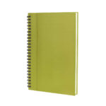 Libreta alesa verde, productos diseñados con la intención de acercar tu empresa con tus clientes