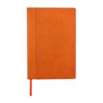 Línea práctica de artículos publicitarios para distintos entornos laborales, libreta dettifoss naranja