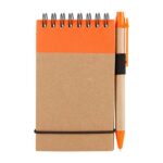 Libreta green planet naranja, artículos promocionales con equilibrio entre estética, funcionalidad y duración