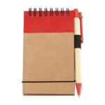 Artículos que reflejan el compromiso de tu marca con su imagen y su cliente, libreta green planet rojo