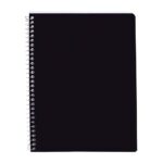 Cuaderno profesional negro, artículos que acompañan la comunicación visual de empresas y proyectos