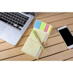 Línea funcional de artículos promocionales con buena aceptación en eventos, porta notas azalai