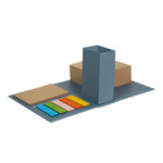 Colecciones de merchandising empresarial desarrolladas con base en funcionalidad, porta notas kuslig azul