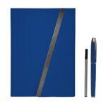 Diseños en regalos empresariales de fácil integración en campañas o eventos, set de libreta jinsei azul
