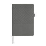 Libreta tesut gris, opciones de merchandising para empresas disponibles con personalización directa