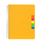Regalos publicitarios prácticos que refuerzan la relación entre marca y cliente, libreta koryak amarillo