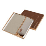 Artículos de merchandising empresarial con presentación flexible para obsequios, set eco vaviri gris