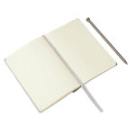 Regalos promocionales de línea ejecutiva con estilo clásico y funcional, libreta dagom gris