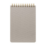 Libreta latka gris, artículos promocionales desarrollados para campañas y eventos ejecutivos