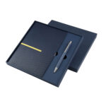 Detalles y regalos corporativos con valor práctico y presentación profesional, set de libreta zlatna azul