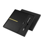 Artículos personalizados que ayudan a proyectar una imagen coherente y profesional, set de libreta zlatna negro