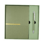 Fabricación de productos promocionales bajo estándares locales de calidad, set de libreta zlatna verde