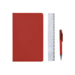 Set de libreta nodi rojo, productos personalizados hechos en guadalajara con envío a cualquier ciudad