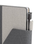 Artículos de merchandising empresarial enfocados en la calidad y versatilidad, libreta katika gris