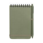 Regalos publicitarios fabricados con materiales de alta calidad y excelente terminado, libreta wenig verde