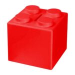 Alcancía cubos rojo, artículos de merchandising empresarial para uso promocional