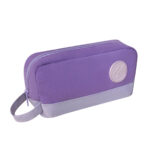 Merchandising empresarial creado para mantener tu marca visible, estuche escolar skolai morado