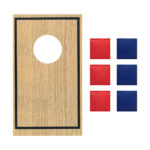 Artículos personalizados que ayudan a proyectar una imagen coherente y profesional, juego cornhole takoan beige
