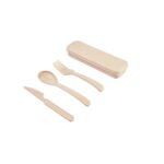 Set de cubiertos thai beige, regalos publicitarios prácticos que refuerzan la relación entre marca y cliente