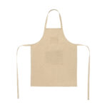 Merchandising para empresas diseñado para mantener la presencia de tu marca, mandil sayer beige