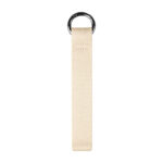 Merchandising empresarial con enfoque práctico y excelente imagen, llavero tissu beige