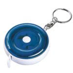 Llavero flexómetro wheel azul, artículos promocionales desarrollados para campañas y eventos ejecutivos