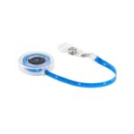 Portagafete flexómetro dot azul, productos promocionales prácticos y duraderos que aportan presencia de tu marca
