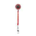 Portagafete flexómetro dot rojo, artículos y productos promocionales disponibles con opciones de impresión
