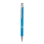 Artículos de regalo empresarial con diseño clásico y flexible, bolígrafo aros azul cielo