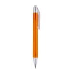 Bolígrafo furor naranja translúcido, opciones en merchandising empresarial con variedad de modelos y materiales
