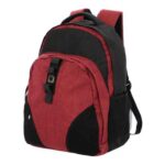Mochila victory rojo jaspeado, regalos corporativos de uso cotidiano, presente en la identidad de tu marca