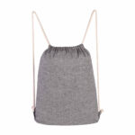Línea extendida de merchandising para empresas de distintos sectores, bolsa-mochila ivory gris