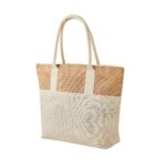Opciones flexibles en artículos personalizados con distintos tipos de grabado, bolsa grecia beige
