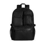 Línea básica de artículos personalizados con terminados uniformes, mochila holde negro