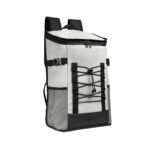 Línea básica de artículos personalizados con terminados uniformes, mochila-hielera yukón gris