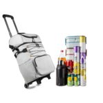 Regalos promocionales fabricados con control de calidad y atención al detalle, hielera trolley olwen gris