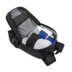 Opciones oportunas de merchandising para empresas con terminados fenomenales, mochila putnik negro