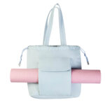 Opciones de artículos promocionales diseñadas con sentido práctico, bolsa jooga gris