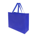 Artículos publicitarios diseñados para acompañar materiales impresos o digitales, bolsa basko azul