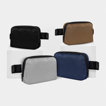 Merchandising para empresas diseñado para mantener la presencia de tu marca, bolsa cangurera james